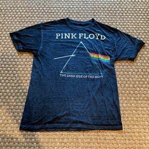 Pink Floyd Dark Side of the Moon Navy Blue T-Shirt size Large